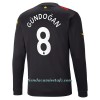 Camiseta de fútbol Manga Larga Manchester City Gundogan 8 Segunda Equipación 2022-23 - Hombre